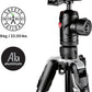 Manfrotto Befree Advanced Camera Tripod Kit with Twist Closure, Travel Tripod Kit with Ball Head, Portable and Compact, Camera Tripod in Aluminum for DSLR, Reflex, Mirrorless, Camera Accessories