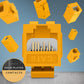 Everest RJ45 CAT6 Keystone Coupler in Yellow (48-Pack) - RJ45 Coupler - Cat6 Keystone Jacks