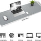 Desk Mat,35.4" x 17" Leather Desk mat,Double-Sided Desk Pad,Desk matt for Desktop,Large Mouse Pad,Office Desk mat,Waterproof Desk Blotter pad for Office&Home(Light Grey+Cork)