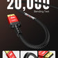 Highwings 4K DisplayPort to HDMI, 6.6ft DP to HDMI 1.4 Uni-Directional Cable, 4K@30Hz, 2K@60Hz, 1080P Full HD, Nylon Braided Cord for Dell, NVIDIA, AMD, HP, Monitor, Projector, Desktop (Red)