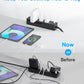 Flat Plug Desk Clamp Power Strip 15FT, 40W Total Fast Charging Station, Dual PD 20W USB C Ports, Desk Edge Mount Power Strip 9 AC Outlets 8 USB Ports(4 USB C) Surge Protector, Fit 1.7" Tabletop Edge
