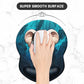 ITNRSIIET Ergonomic Mouse Pad with Gel Wrist Support Small Wrist Rest Smooth Surface Non-Slip PU Base Comfortable Office Supplies Pain Relief, 8.7 x 7.2 inches, Pretty Elephant