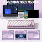 YUNZII B75 PRO Wireless Mechanical Keyboard,75% Layout with Knob,Hot Swap Gasket Custom Structure,Creamy Pre-lubed Switches,RGB Backlit,Bluetooth/Type-C/2.4G for Win/Mac(Cocoa Cream V2 Switch,Purple)