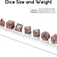 DNDND Metal Dice, 7 PCS Heavy Solid Metallic Flower DND Dice Set with Gorgeous Gift Case for D&D Dungeons and Dragon Tabletop Game (Ancient Copper)