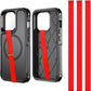TEAMOLA 3pcs Silicone Phone Grip Holder Strap for iPhone 17/17 Pro/16/16 Pro & Samsung Galaxy S25/S24/S23 - Anti-Slip Finger Loop for Case, Universal Phone Loops for Back of Cell Phones(230, 3 Red)