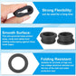PATIKIL 28mm / 1-1/18 Inch Drill Hole,15/16 Inch ID Rubber Grommets, 3Pcs Top Hat Grommet for Wiring Eyelet Ring Gasket Automotive Firewall Cable Hole Plugs Wires Protection, Black