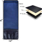 Wanty Velvet Sofa Couch Chair Armrest Soft Caddy Organizer Holder for Remote Control, Cell Phone, Book, Pencil (Blue)