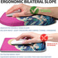 Ergonomic Raised Mouse Pad Wrist Support with Bilateral Slope Memory Foam Mousepad for Wrist Rest and Carpal Tunnel Pain Relief 11.8x7.9〃Twilight Waves