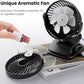 Shinebella AA Battery Powered Clip on Fan with 4-Speed, 5’’ Small Desk Fan with Aroma Function, USB Powered, 360°Rotation, Ultra Quiet, for Golf Cart, Stroller, Bedroom,Car(Batteries Not Included)