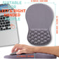 Ergonomic Mouse Pad Wrist Support with Memory Foam Massage Bulge, Carpal Tunnel Pain Relief Mousepad Wrist Rest for Mouse(12x8 inch, Silver Gray Light Purple)