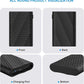 Lacdo Silicone Carrying Case for Samsung T9 Portable SSD 1TB 2TB 4TB External Solid State Drive, Soft Silicon Protective Sleeve Cover Skin for T9 SSD, Travel Pouch Storage Bag with Lanyard, Black