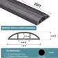 Floor Cord Cover Self Adhesive Cord Hider Floor Extension Cord Covers for Floor Power Cord Protector Cable Management Prevent Cable Trips Cable Cavity 0.59" W x 0.31" H (Deep Grey Wood, 20Ft)