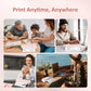 Inkless Portable Printer for Travel, Wireless Thermal Printer Supports 8.5 x 11 Inch US Letter Size, Bluetooth Machine Includes Carry Case and 3 Rolls of Thermal Paper Kit, Pink