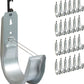 ICC Batwing J Hook 4” with Retainer Clip - Galvanized Steel Cable Management Hooks for Hanging Cable to Hanger Wire and Threaded Rod - Rust-Resistant, EIA and TIA Compliant - 4 Inch 25 Pack