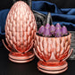ARUOHHA DND Metal Dice Copper Purple Dragon Egg Dice with Rotating Dragon Egg Shell, Role Playing Game RPG Polyhedral D and D Dice Set D20 D12 D10 D8 D6 D4