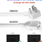 Adoreen 15 Ft Computer TV Replacement Power Cord White, Low Profile Flat Plug 18AWG 3-Prong AC Universal Power Supply Cable NEMA 5-15P to IEC 320 C13 for Printer, PC, Monitor TV LCD, ETL+Ties