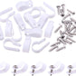 Swpeet 120 Pack White 5/8 Inch Nylon Plastic R-Type Cable Clips Clamp Kit, Nylon Screw Mounting Cord Fastener Clips with 120 Pack Screws for Wire Management (5/8 Inch, White)
