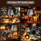 WILIT Wireless Bottle Lamp for Liquor Bottles, Dimmable Cordless Table Lamp Shades, Battery Operated Night Light for Bedroom, Home Bar Decor, Living Room, Dinning, Party, Women Gifts, Men Gifts