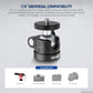 NEEWER Basic Mini Ball Head, Portable Tripod Head Camera Mount Adapter with 1/4" Screw for Compact DSLR Action Cam Phone LED Ring Light Monopod Slider, 4.4lb Max Load, 360° Swivel & 90° Tilt, GM01