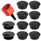 Desk Grommet & Cable Grommet 2 Inch (10 Pack) - Black Desk Hole Cover with Hole Saw - Cable Management Kit for Office, TV Stand, Workstation - Hide Wires Behind Wall, Cable Pass Through (50mm)