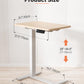 Mobile Standing Desk with Wheels - Electric Height Adjustable Small Movable Laptop Desk, Portable Rolling Computer Sit Stand Side Table for Home Office, Sofa&Bedside Use(27.6",Natural)