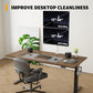 Hemudu Dual Monitor Articulating Desk Mount Arm Stand - Vertical Stack Screen Supports Two 13 to 34 Inch Computer Monitors with C Clamp White