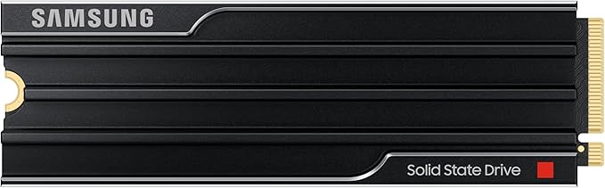 Samsung SSD 9100 PRO with Heatsink 2TB, PCIe 5.0x4 M.2 2280, Seq. Read Speeds Up to 14,700/13,400 MB/s, Best for AI Computing, Gaming, and Heavy Duty Workstations (MZ-VAP2T0CW)