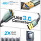 AINOPE 2 Pack USB Extensions Cable High Speed USB 3.0 Extension Cord Type A Male to Female Sturdy Braided Material Fast Data Transfer Compatible with USB Keyboard,Mouse,Flash Drive,Grey,3.3FT+3.3FT