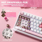 YUNZII B75 PRO Wireless Mechanical Keyboard,75% Layout with Knob,Hot Swap Gasket Structure,Creamy Pre-lubed Switches,RGB Backlit,Bluetooth/Type-C/2.4G for Win/Mac (White, Cocoa Cream V2 Switch)