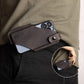 Topstache Leather Phone Holster - Magnetic Clip Case for iPhone & Samsung, Dark Brown