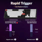 Keychron Q6 HE Wireless Custom Mechanical 100% Full Keyboard, 2.4 GHz/Bluetooth/Wired QMK Rapid Trigger Hot-Swappable Programmable Gateron Double-Rail Magnetic Switches for Mac Windows, Carbon Black