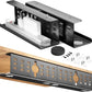 2 Pack Cable Management Under Desk Black, Cinati 32" Large Cable Management Tray, Under Desk Alloy Steel Wire Organizers, Cord Hider Tray for Office and Home - Tape or Screw Installation