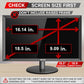 18.5 Inch Privacy Screen Filter for 16:9 Widescreen Monitor | Privacy Shield | Anti-Glare | Anti-Blue light Protector | Eye Protection | Computer Security Private Filter