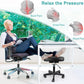 Footrest Stool Under Desk Adjustable Height and Tilt Angle Footrest Ottoman Ergonomic Foot Stool with Wheels 360° Rolling for Home Office (New Black)