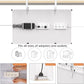 Under Desk Cable Management Tray - 28" Cord Organizer for Desk No Drill, Fabric Under Table Wire Organizer with 16X Cable Ties Hide for Office/Home, Cord Hider Fits Adapters & Sockets, White