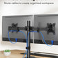 HUANUO 32 inches Dual Monitor Stand up to 17.6lbs per Arm, High-Grade Aluminum Free-Standing Dual Monitors Mount for 2 Screens. Fully Adjustable Dual Monitor Stand for Desk with Tilt, Swivel, Rotation