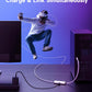 JSAUX Link Cable with 18W Charging 16ft, Compatible with Oculus Meta Quest 3S/ 3/ 2/ Pro and Pico 4, PC VR, Steam VR Accessories, 2-in-1 High Speed 5Gbs USB3.0 to USB C Data Cord for VR Headset