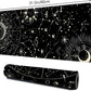 Galdas Gaming Mouse Pad XXL XL Large Long Extended Big Mousepad Non-Slip Rubber Keyboard Desk Pad with Stitched Edges for Laptop Home Office (31.5x11.8x0.08 Inch) … (Black Moon)