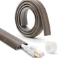 Floor Cord Cover 4ft, Cord Hider Floor Gray Wood, Cable Management Prevent Trips, Cable Cover Wire Covers for Electric Power Cords, Wire Protector Cavity W0.47in x H0.28in Grey