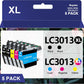 LC3013 Ink Cartridges BK/C/M/Y 5-Pack High Yield 400 Pages/Cartridge Compatible for Brother Ink Cartridges LC3013 LC3011 XL LC3013XL LC3011XL Compatible for MFC-J497DW MFC-J491DW MFC-J895DW MFC-J690DW