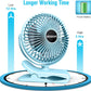BESKAR Portable Clip on Fan Rechargeable, 4 Speeds Small Battery Operated Fans, USB Desk Fan with Strong Airflow, Sturdy Clamp Fans for Golf Cart Office Outdoor Travel Camping