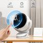 Portable Desk Fan, Clip-On Rechargeable USB Fan with 100-Level Precision Control & LED Touch, 360° Rotation, Ideal for Stroller, Office, Bedroom, Kitchen, Camping – White, 7-inch