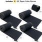 Zipper Cable Sleeve by Wrap-It Storage - 24" x 4" (4-Pack) Black - Cord Organizer and Cable Protector for Desk, Computer, TV Cord Management to Hide and Cover Wire and Extension Cables