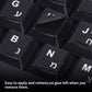Hebrew-English Keyboard Stickers - 2PCS Replacement Letters for Computer, Laptop, Notebook, Desktop - White Font on Black Background, Matte Alphabet