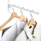 Clothing Racks for Hanging Clothes, Garment Racks Wall Mounted Clothes Bar-Hanger Holder Hooks Heavy Duty Folding Drying Rack Space Saving Clothing Hanging System Closet Storage Organizer