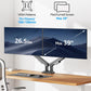 MOUNTUP Dual Monitor Mount Holds 4.4-26.5lbs, Heavy Duty Monitors Arm for 39 37 34 32 27inch, Gas Spring Monitor Stand for 2 Monitor, Height Adjustable Monitors Desk Mount with C-Clamp＆Grommet Base