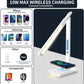 10 in 1 Smart Desk Lamp Led, Desk Light for Colleage Drom Room Office, Eye-Caring Table Lamp with Night Light, Lamp for Desk with 10W Wireless Charger, Dimmable Touch Lamp, Birthday Gifts for Women