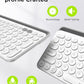 seenda Bluetooth Keyboard and Mouse for iPad, CTU-301 Multi-Device Bluetooth + 2.4G Wireless Keyboard Mouse with Tablet Holder for MacBook/Windows Computer, iOS/Andriod Tablet Phone, White