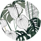ITNRSIIET Round Mouse Pad with Stitched Edge Premium-Textured Waterproof Non-Slip Rubber Base Desktop Protection Mat Diameter 8.7 inches, Tropical Plant