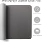 Aothia Leather Desk Pad Protector, Office Mat, Large Mouse Pad, Laptop Desk Pad, Non-Slip PU Leather Blotter, Waterproof Writing Pad for Office and Home (Gray, 47" x 17")